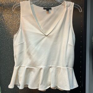 J Crew size 8 ivory peplum top
